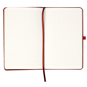 Notebook Axent Partner Lux 8202-05-A, 125*195 mm, 96 sheets, squared paper, dark red