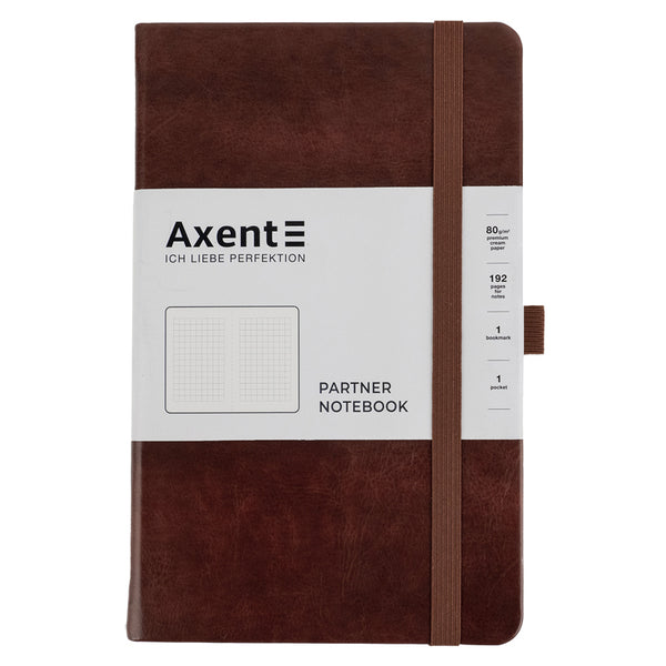 Notes Axent Partner Lux 8202-19-A, 125*195, 96 kartek, kratka, brązowy