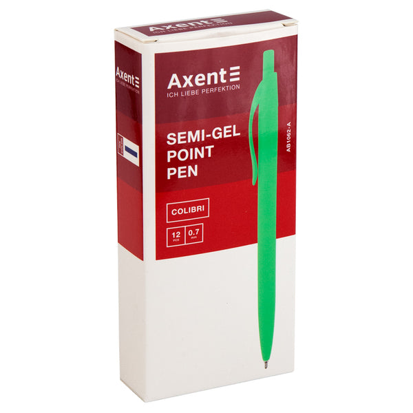 Semi-gel pen Axent Сolibri AB1062-02-A, retractable, blue