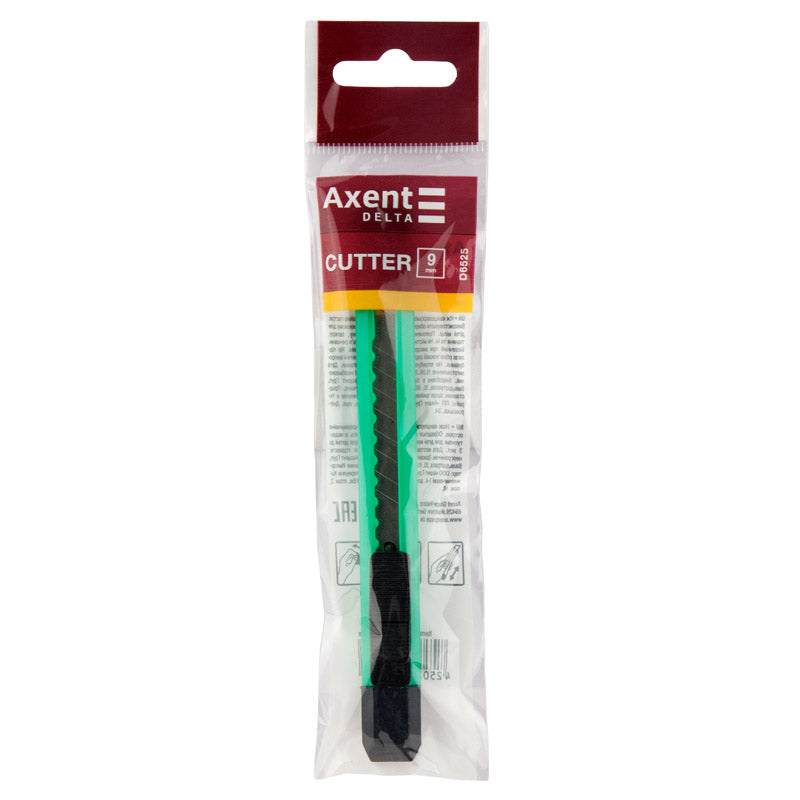 Cutter Delta D6525, plastic body, 9 mm, green