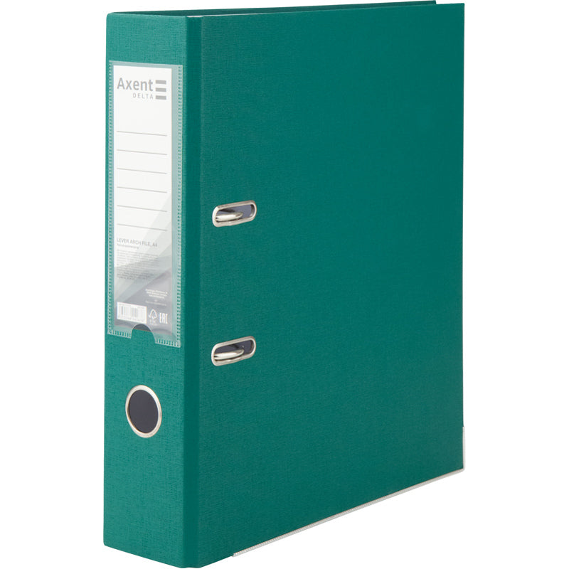 Lever-arch file Axent Delta D1714-23P, 7,5 cm, one-sided, non-assembled, dark green