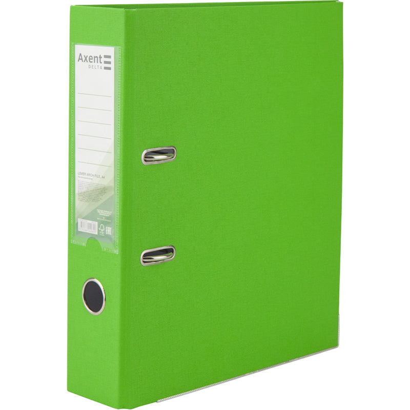 Lever-arch file Axent Delta D1714-30P, 7,5 cm, one-sided, non-assembled, light green