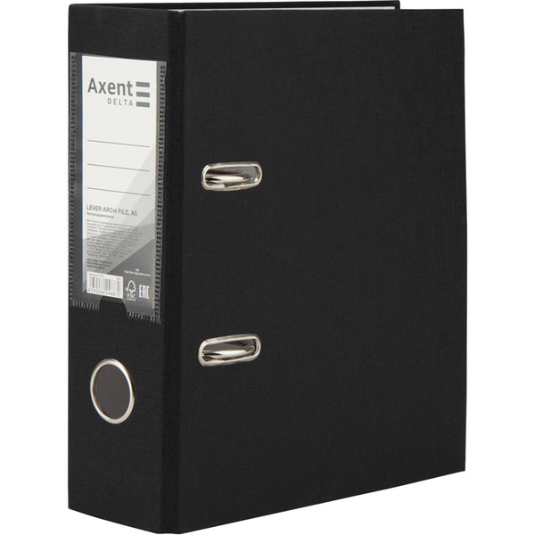 Lever-arch file Axent Delta D1718-01P, A5, 7,5 cm, non-assembled, black
