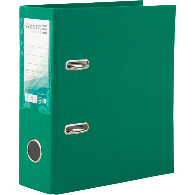 Lever-arch file Axent Delta D1718-04P, A5, 7,5 cm, non-assembled, green