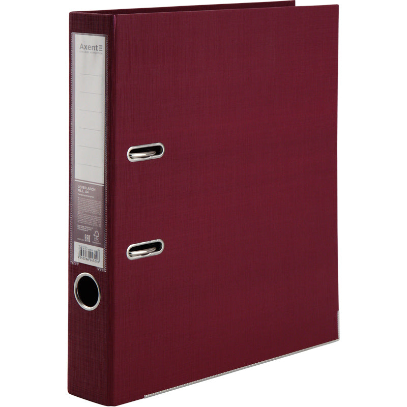 Lever-arch file Axent Prestige+ 1721-05P-A, 5 cm, double-sided, non-assembled, bordo