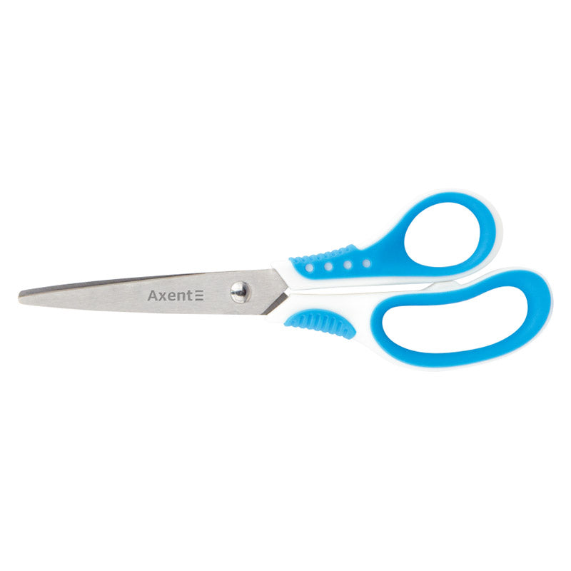 Scissors Axent  Shell 6304-02-A, 18 cm, white-blue