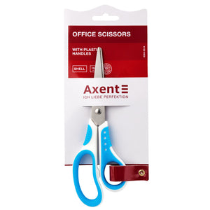 Scissors Axent  Shell 6304-02-A, 18 cm, white-blue