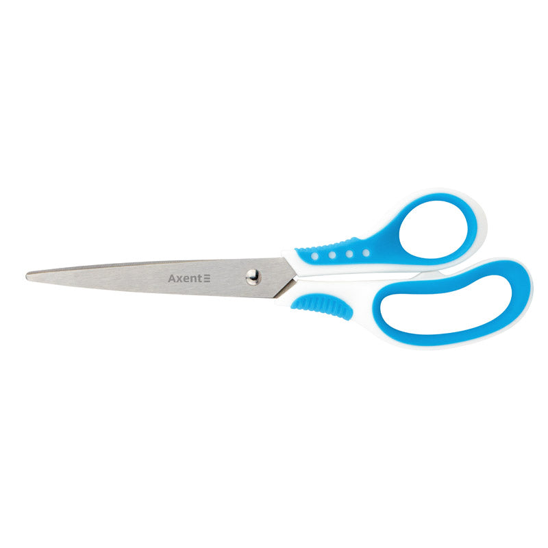 Scissors Axent  Shell 6305-02-A, 21 cm, white-blue