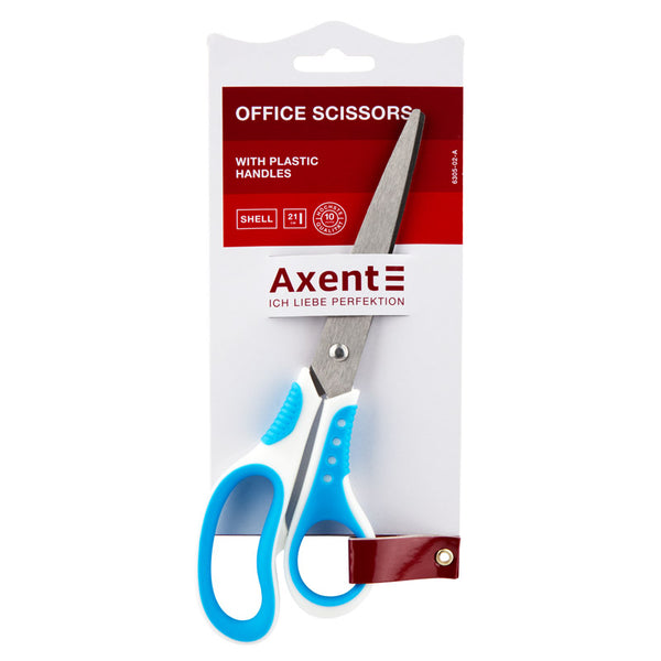 Scissors Axent  Shell 6305-02-A, 21 cm, white-blue