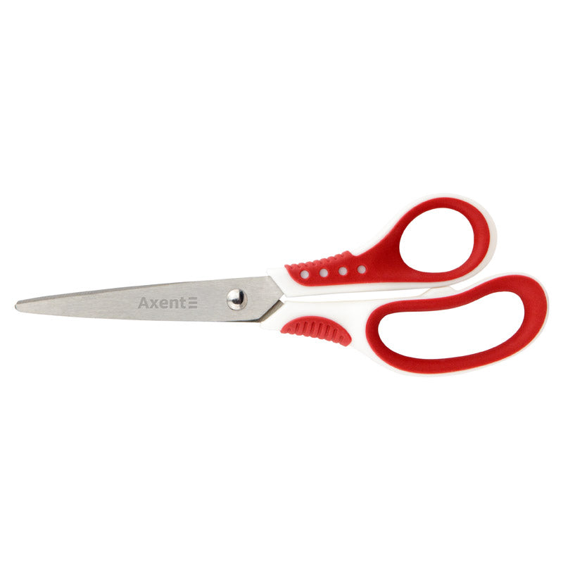 Scissors Axent  Shell 6304-06-A, 18 cm, white-red