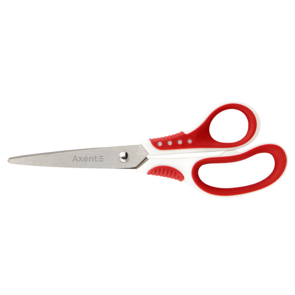 Scissors Axent  Shell 6304-06-A, 18 cm, white-red