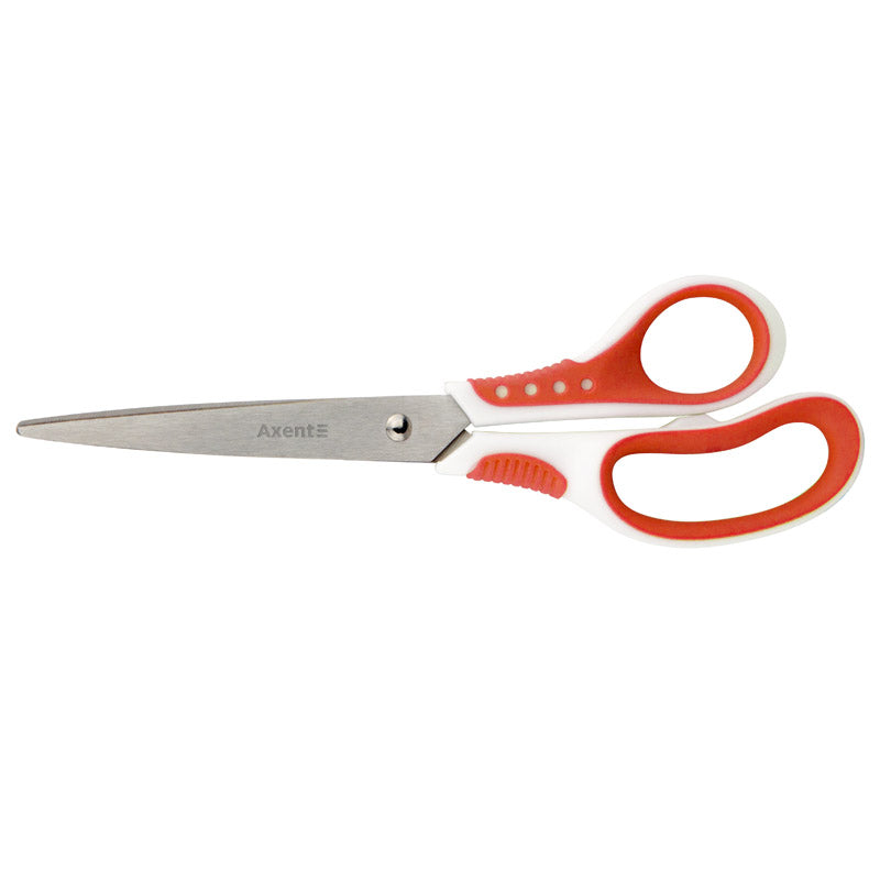 Scissors Axent  Shell 6305-06-A, 21 cm, white-red