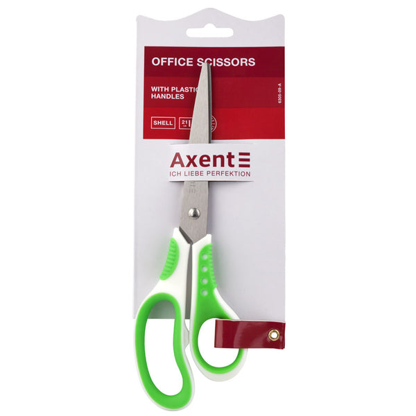 Scissors Axent  Shell 6305-09-A, 21 cm, white-green