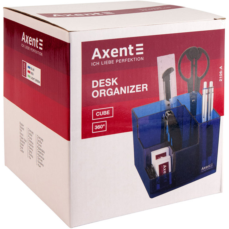 Desk organizer Axent Cube 2106-06-A, red