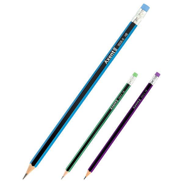 Graphite pencil with eraser Axent 9006-А, НВ, 2.2 mm