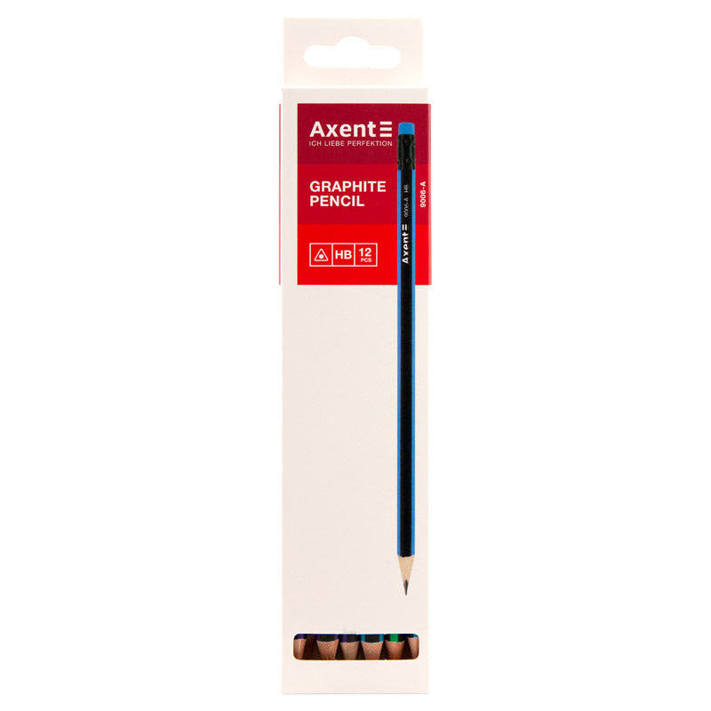 Graphite pencil with eraser Axent 9006-А, НВ, 2.2 mm