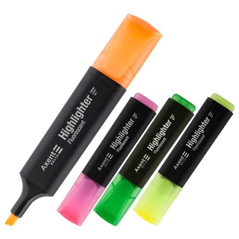 Marker Delta Highlighter D2501-40, 1-5 mm, set of 4 colors