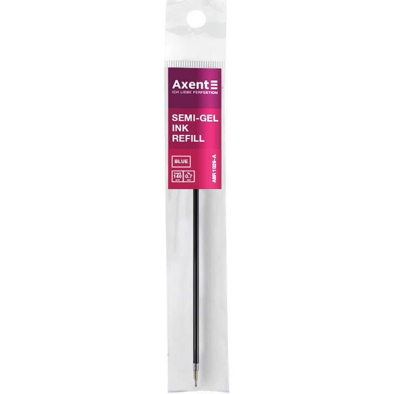 Semi-gel refill Axent ASR1029-02-A, 0,7 mm, 135 mm, blue
