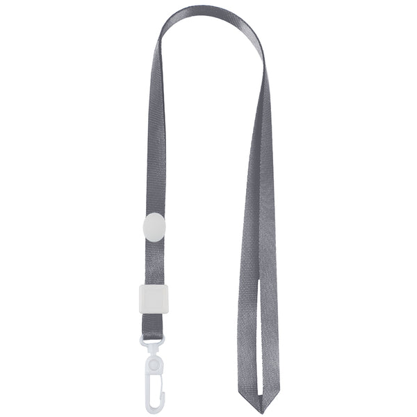 Lanyard with carabiner for badge Axent 4531-03-A, grey