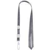Lanyard with carabiner for badge Axent 4531-03-A, grey