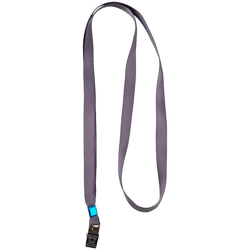 Lanyard for a badge with a metal clip Axent 4532-03-A, grey