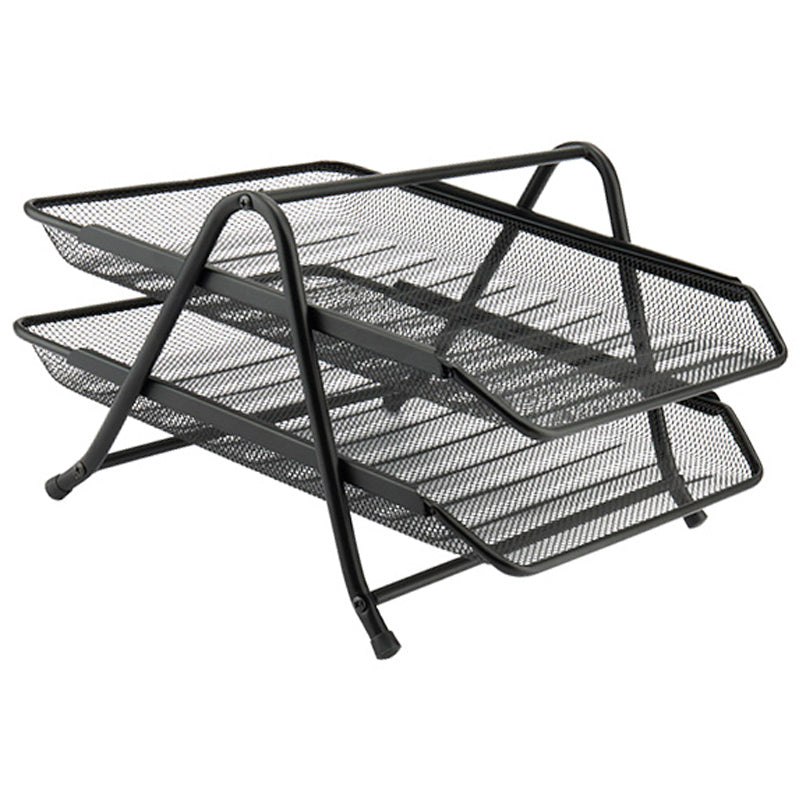 Document tray Axent 2121-01-A, horizontal, 2-in-1, metal, black