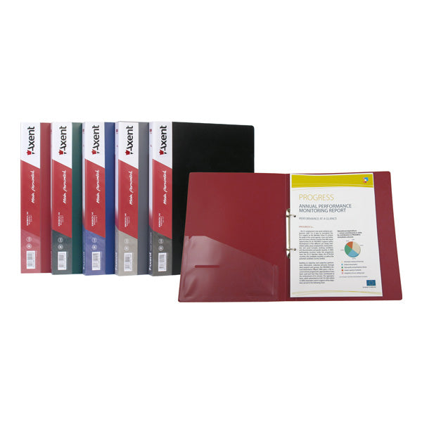 2-rings folder Axent 1207-04-A, 25 mm, bordo