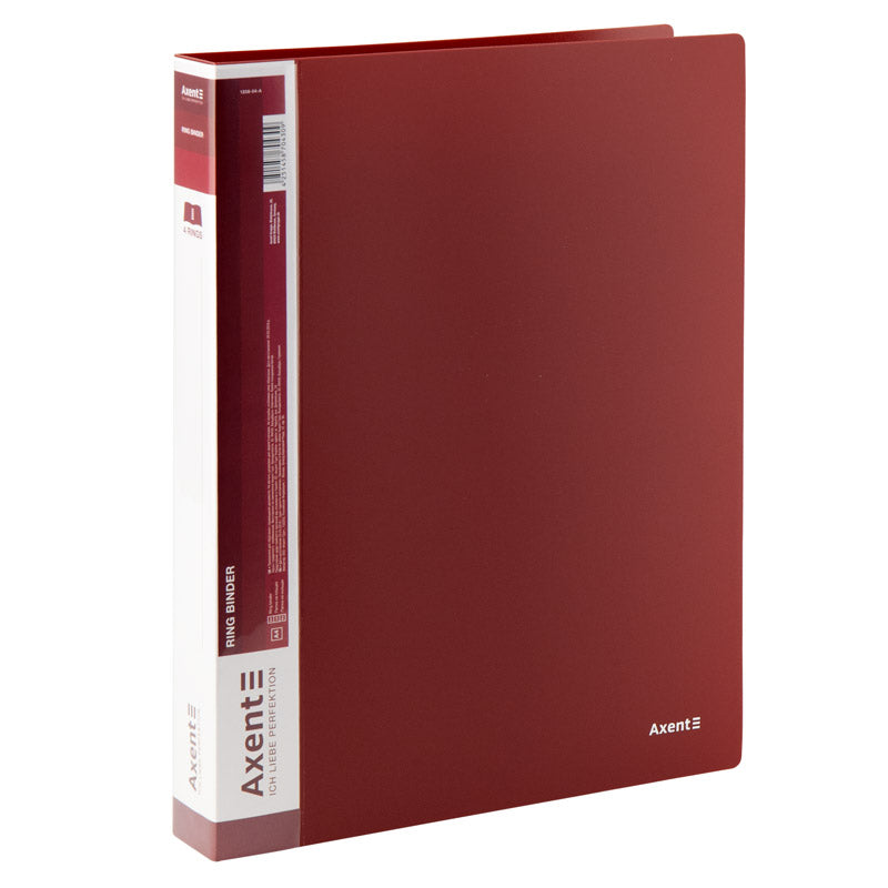 4-rings folder Axent 1208-04-A, 35 mm, bordo
