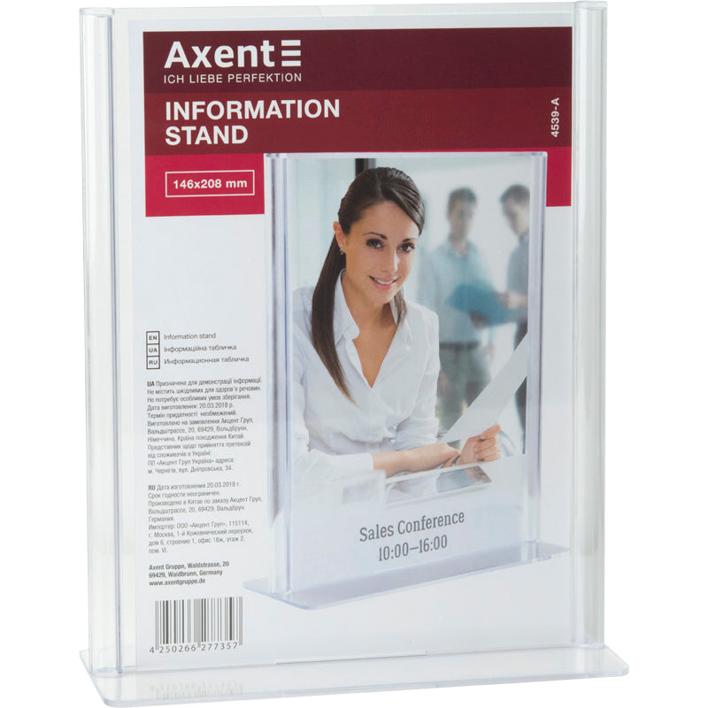 Information card stand Axent 4539-A, A5