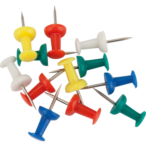 Pushpins Axent 4213-A, 50 pcs., assorted colors, plastic container