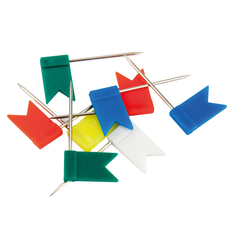 Pushpins "flags" Axent 4215-A, 30 pcs., assorted colors, plastic container