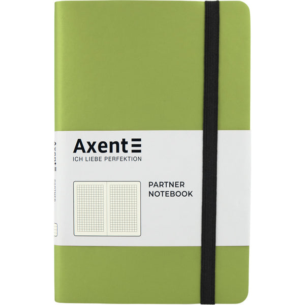 Notebook Axent Partner Soft 8206-09-A, 125*195 mm, 96 sheets, squared paper, light green