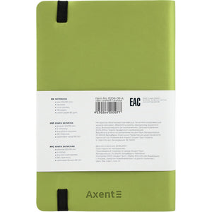 Notebook Axent Partner Soft 8206-09-A, 125*195 mm, 96 sheets, squared paper, light green