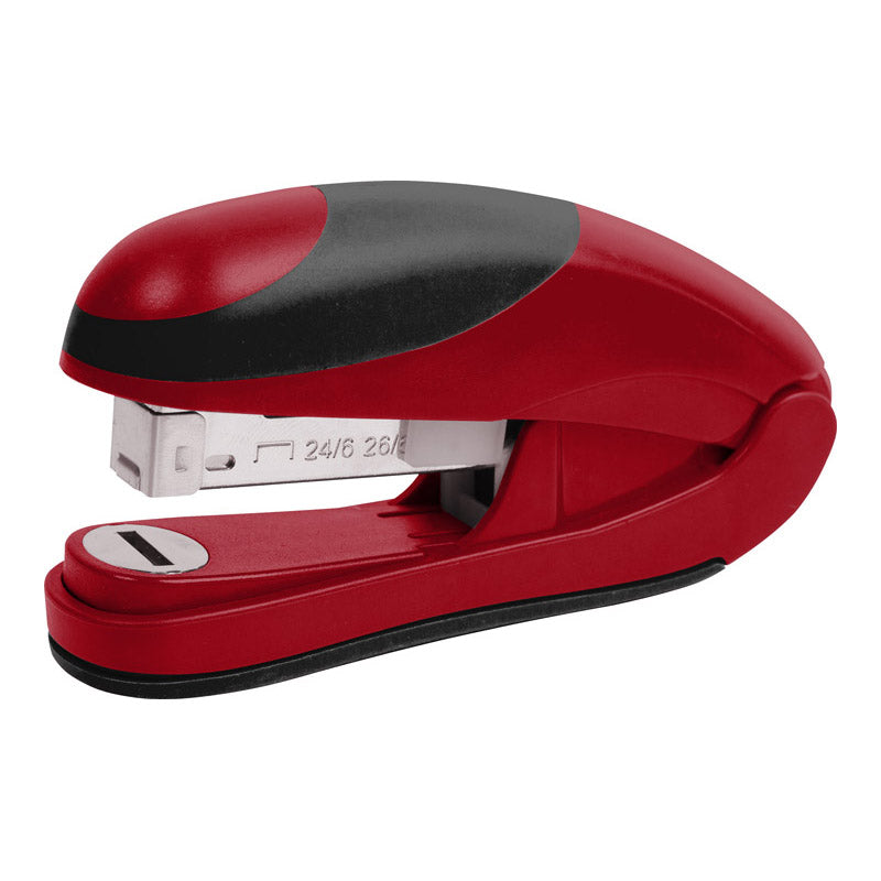 Stapler Axent Ocean Flat Clinch 4804-062-A, plastic, №24/6, 25 sheets, red
