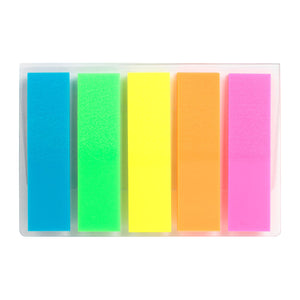Page markers Delt D2450-01, 12х45 mm, 125 pcs., 5 neon colours 