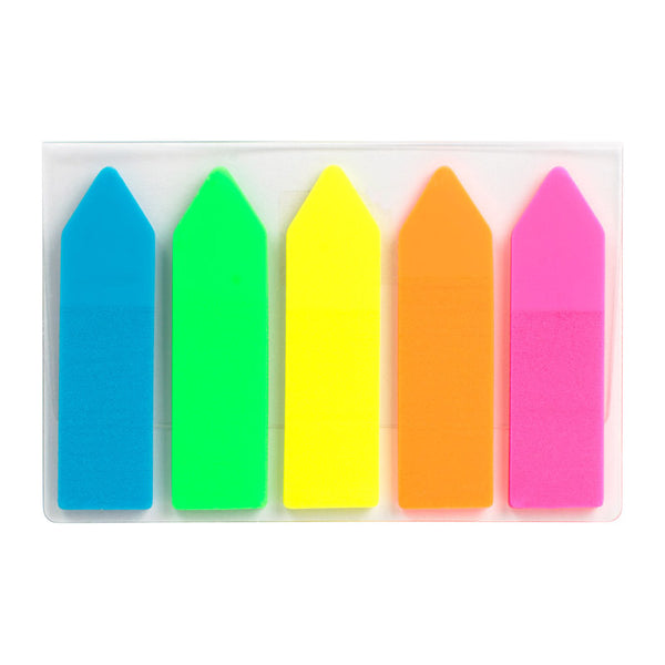 Page markers Delt D2450-02, 12х45 mm, 125 pcs., 5 neon colours 