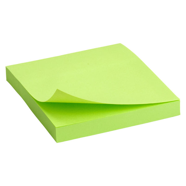 Blok karteczek samoprzylepnych Delta D3414-12, 75x75mm, 100 arkuszy, neon zielony