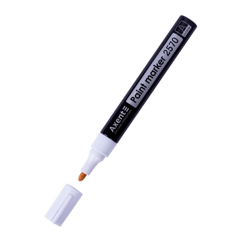 Marker Axent Paint 2570-A, 2,4-2,8 mm, round, white
