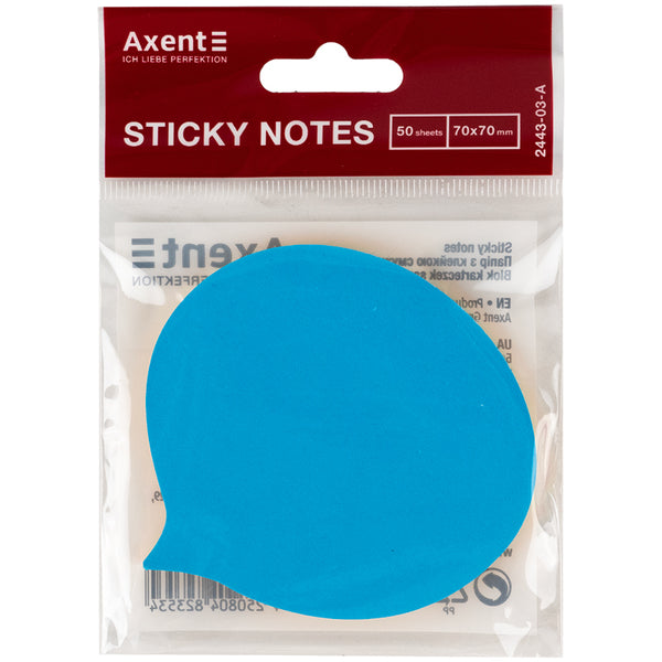 Sticky notes Axent 2443-03-A, phrase, 70х70 mm, 50 sheets