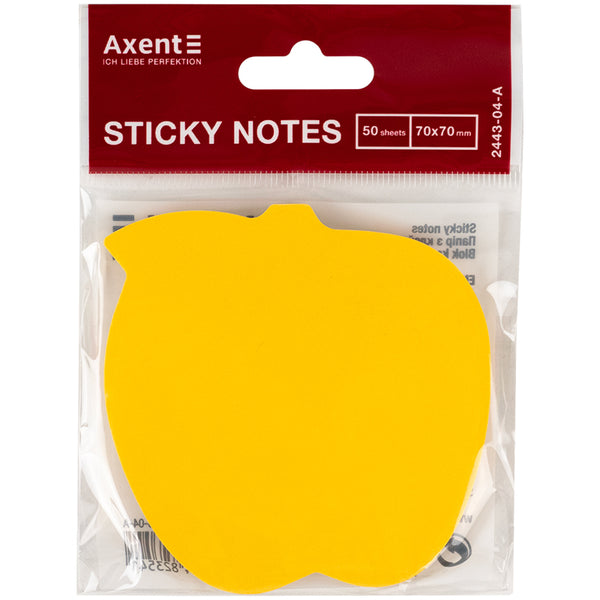 Sticky notes Axent 2443-04-A, apple, 70х70 mm, 50 sheets