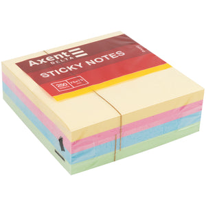 Blok karteczek samoprzylepnych Delta D3350, 75x75mm, 250 arkuszy, miks pastelowy
