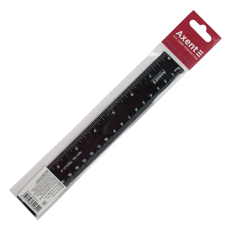 Ruler Axent 7620-01-A, 20 cm, plastic, black