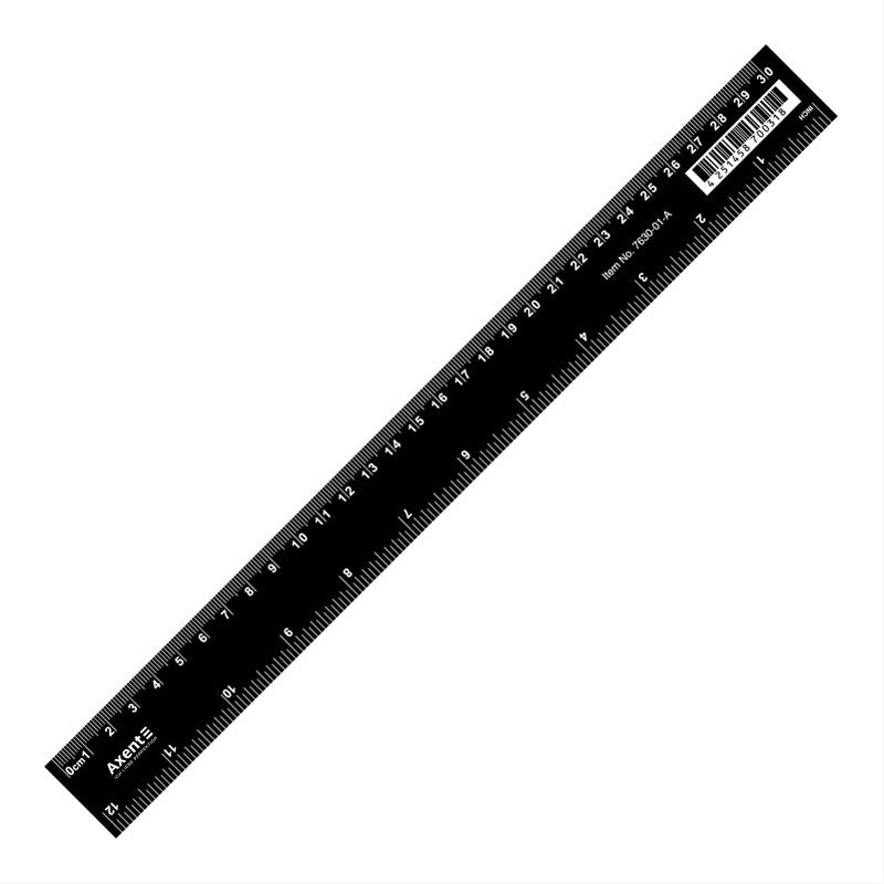 Ruler Axent 7630-01-A, 30 cm, plastic, black