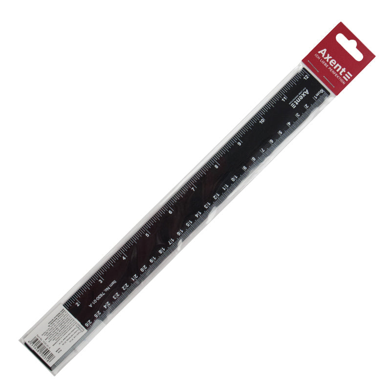 Ruler Axent 7630-01-A, 30 cm, plastic, black