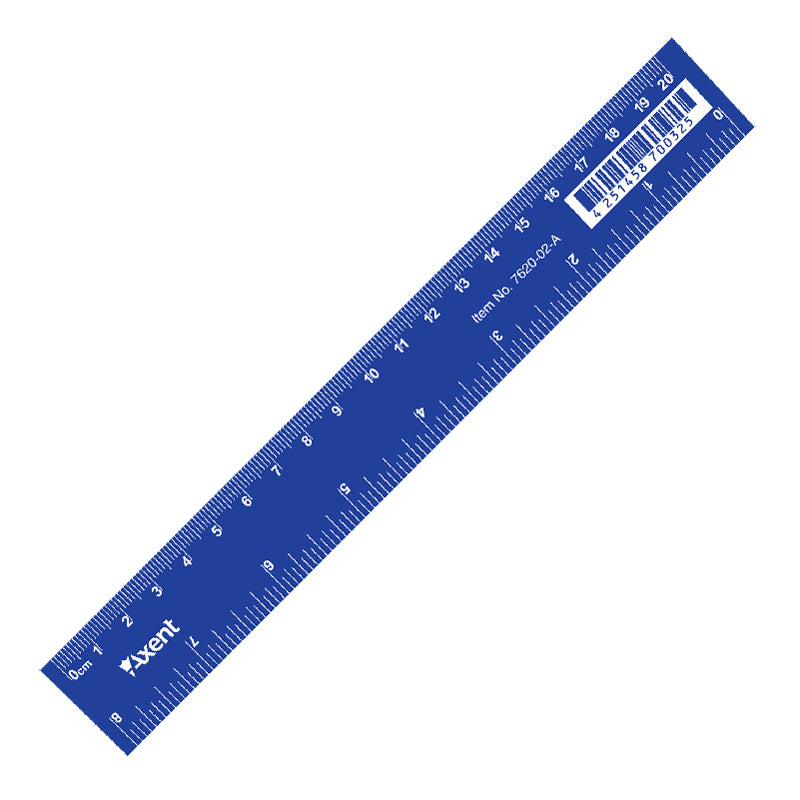 Ruler Axent 7620-02-A, 20 см, plastic, blue