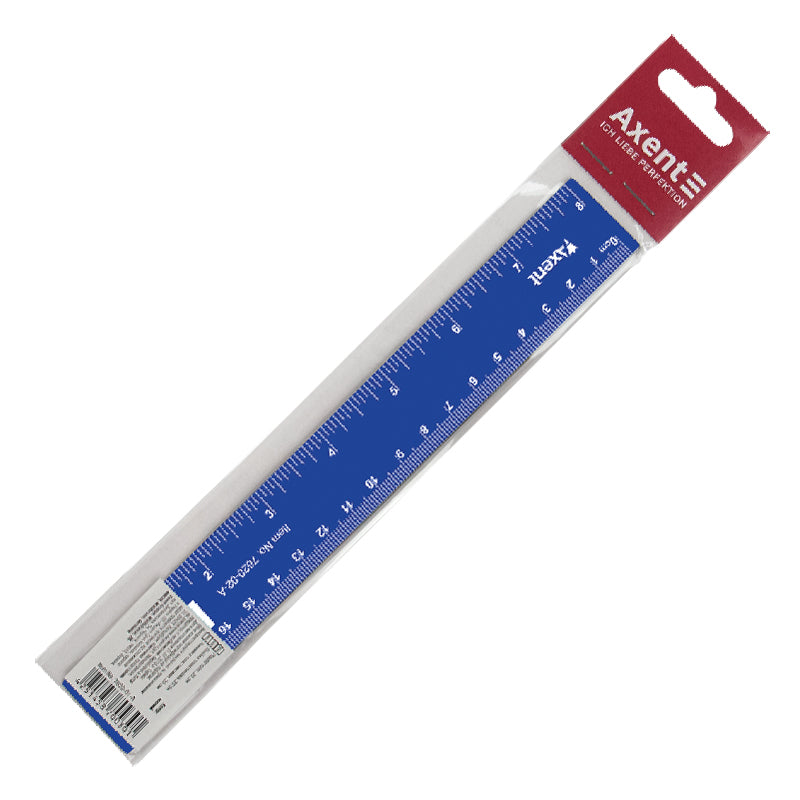 Ruler Axent 7620-02-A, 20 см, plastic, blue