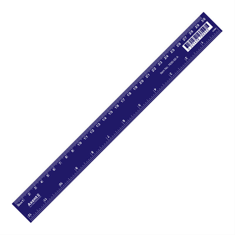 Ruler Axent 7630-02-A, 30 cm, plastic, blue