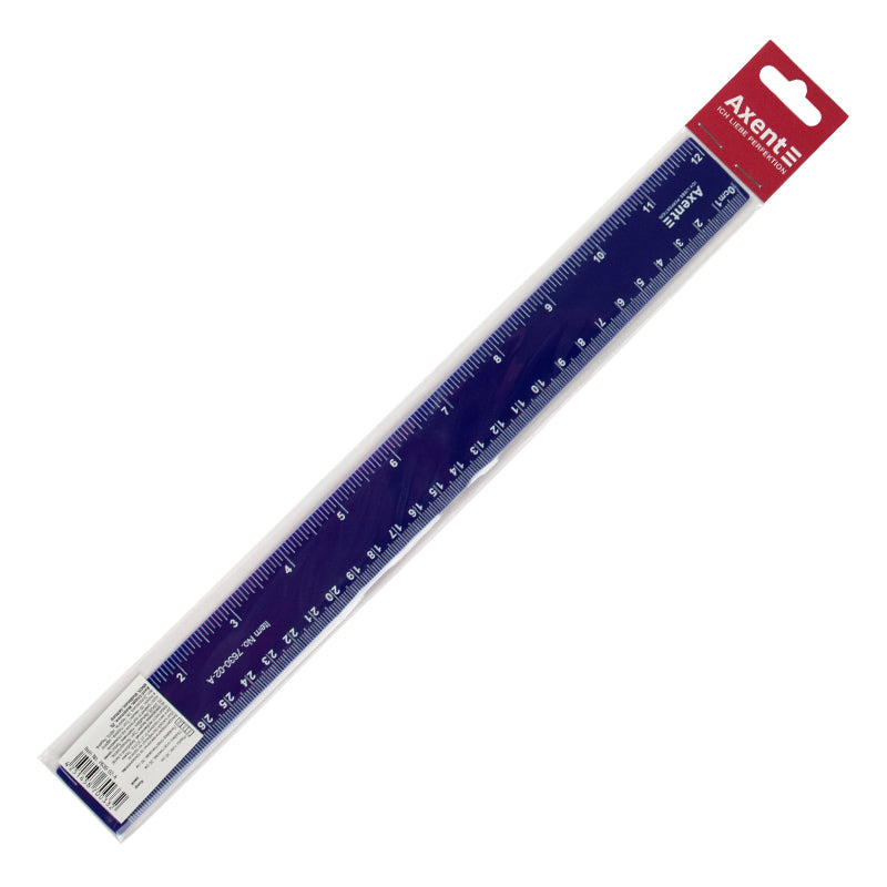 Ruler Axent 7630-02-A, 30 cm, plastic, blue