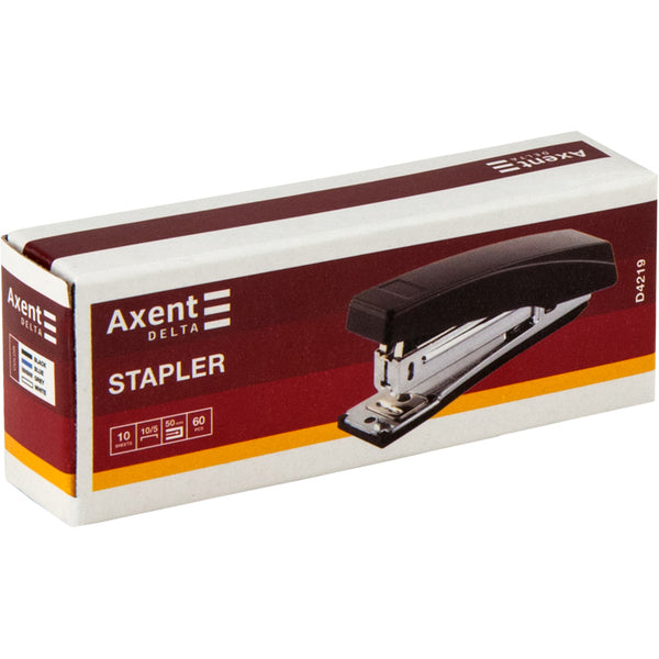 Stapler Delta D4219-03, plastic, №10/5, 10 sheets, grey