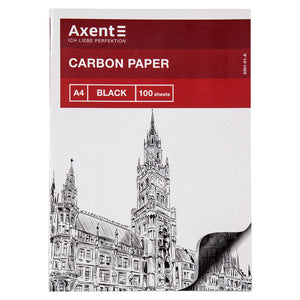 Carbon paper Axent 3301-01-A, A4, 100 sheets, black
